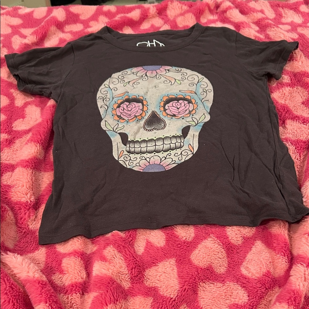 Chaser Good Condition Skull Graphic T-Shirt - Black Soft Size XS